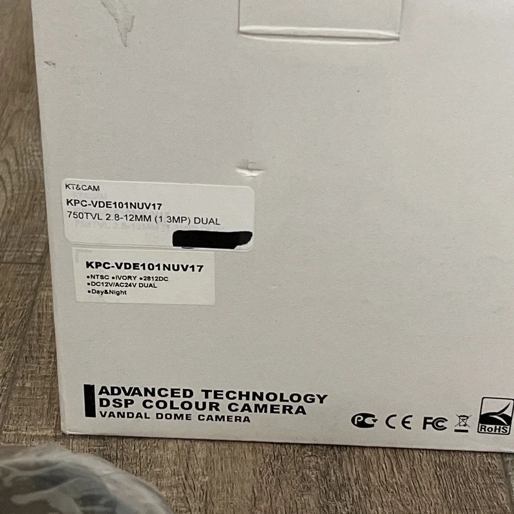 KT&C KPC VDE101NUV17 Outdoor Dome Camera (White) Open Box